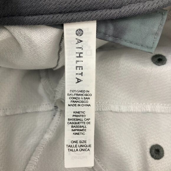 Athleta Kinetic Printed Baseball Cap Women's One Size Adjustable Riptide Grey - Picture 11 of 11